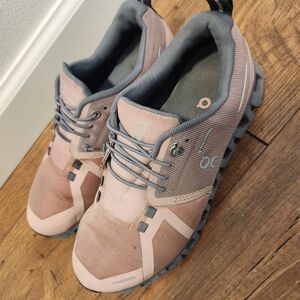 On Running Women's Pink and Gray Running Shoes